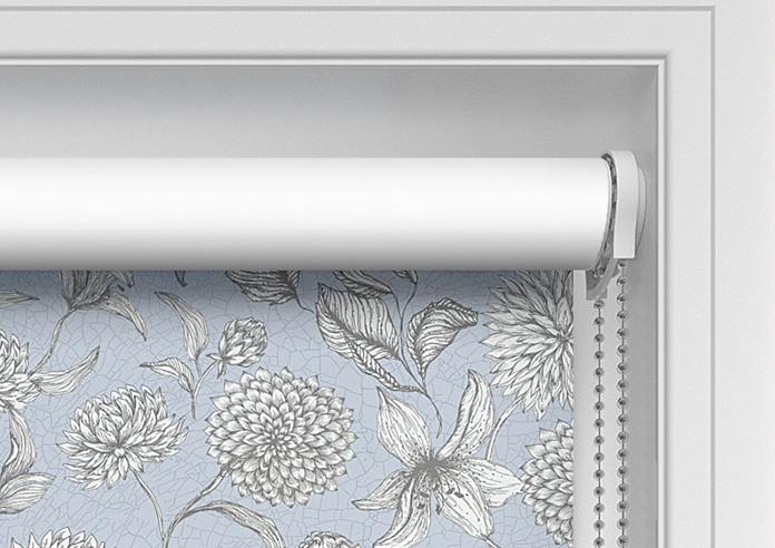 Floral Outlines, Eggshell Blue - Twist&Fit Roller Blind - Image 11